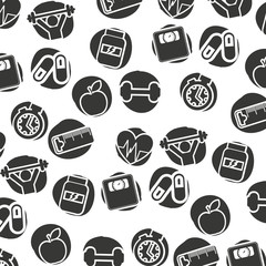 healthy lifestyle pattern icons vector illustration design