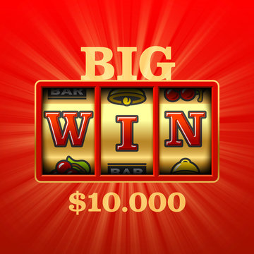 Big Win slot machine casino banner