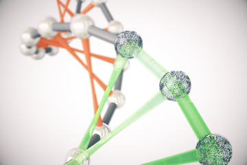 DNA molecules on light background