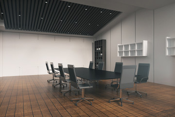 Conference table in room