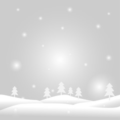 Snow in winter with tree