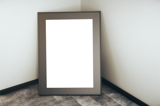 Blank picture frame closeup