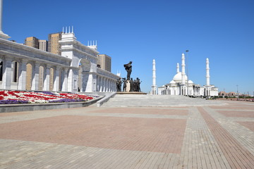 Obraz premium View in Independence Square in Astana, capital of Kazakhstan