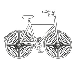bicycle vehicle drawn isolated icon vector illustration design