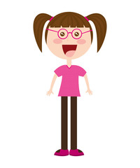 girl cute isolated icon vector illustration design
