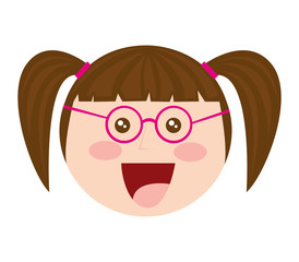 girl cute isolated icon vector illustration design