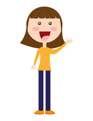 woman female isolated icon vector illustration design