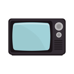 retro television with buttons. device of technology and entertainment. vector illustration