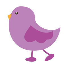 cute bird silhouette isolated icon vector illustration design