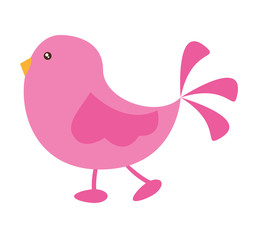 cute bird silhouette isolated icon vector illustration design