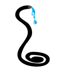 firefighter hose water equipment vector illustration design