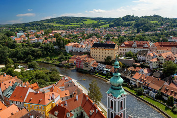 Fototapeta na wymiar Old town of Cesky Krumlov, Bohemia, Czech Republic