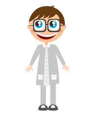 doctor medicine character funny vector illustration design