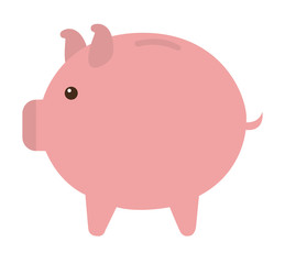 pig cute animal character farm vector illustration design