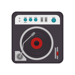 vinyl audio technology device. music object. vector illustration