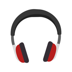 head audio portable headphone. sound gadget equipment. vector illustration