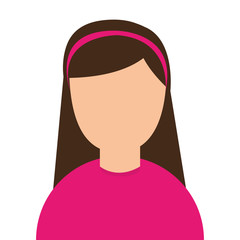woman female isolated icon vector illustration design