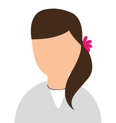 woman female isolated icon vector illustration design