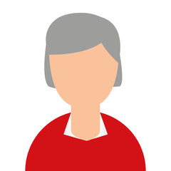 grandmother head isolated icon vector illustration design