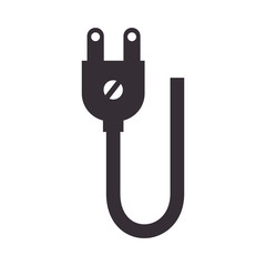 electric plug adapter cable. power energy connection. vector illustration