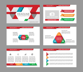Infographic elements for presentation templates.