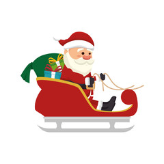 santa claus man. merry christmas season symbol. vector illustration
