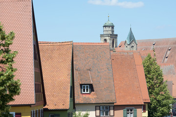 Beautiful village Dinkelsbuhl at the romantic Road in southern Germany