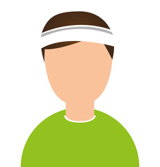 tennis athlete avatar character vector illustration design