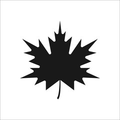 Maple Leaf sign silhouette icon on background