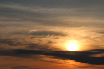 Fototapeta na wymiar sunset cloud shine