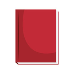 book with red cover. education and knowledge object. vector illustration