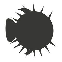 globe fish animal marine icon vector illustration design