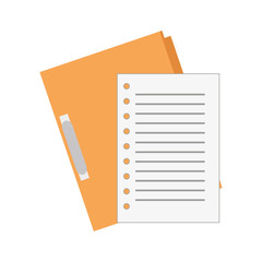 piece of paper. document page sheet and folder . vector illustration