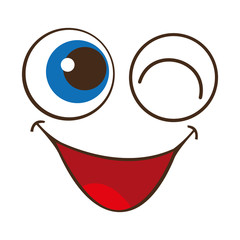 face smile happy kawaii isolated icon vector illustration design