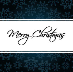 Fototapeta na wymiar snowflake label banner winter cold merry christmas snowfall frozen icon. Blue background. Vector illustration