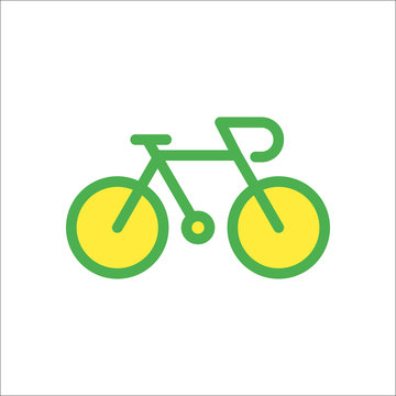 Bike bicycle sign flat icon on background