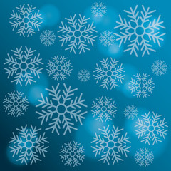 Fototapeta na wymiar snowflake winter cold merry christmas snowfall frozen icon. Blue background. Vector illustration