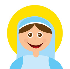 virgin mary manger character vector illustration design