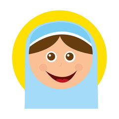 Obraz premium virgin mary manger character vector illustration design