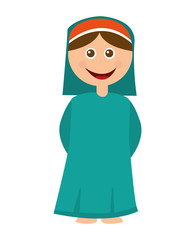 shepherb cute manger character vector illustration design