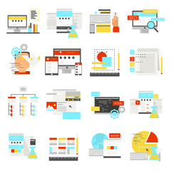 Web Design Flat Icon Set