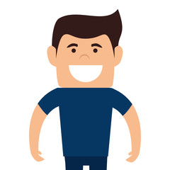 avatar man cartoon smiling with sport clothes. vector illustration 