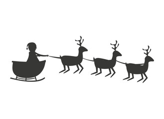 reindeer christmas cute animal vector illustration design