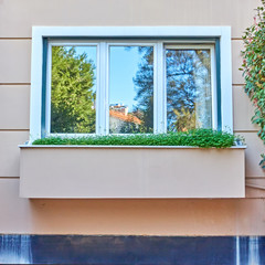 Athens Greece, contemporary house window