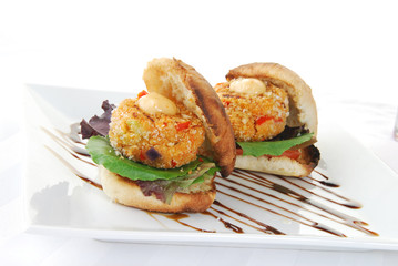 Crab cake sandwiches