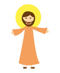 saint joseph manger character vector illustration design