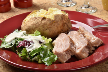 Gourmet pork dinner