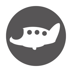 airplane fly vehicle isolated icon vector illustration design