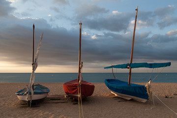 Fishing boats on the beach