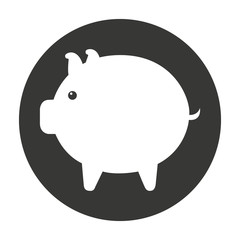 pig cute animal character farm vector illustration design